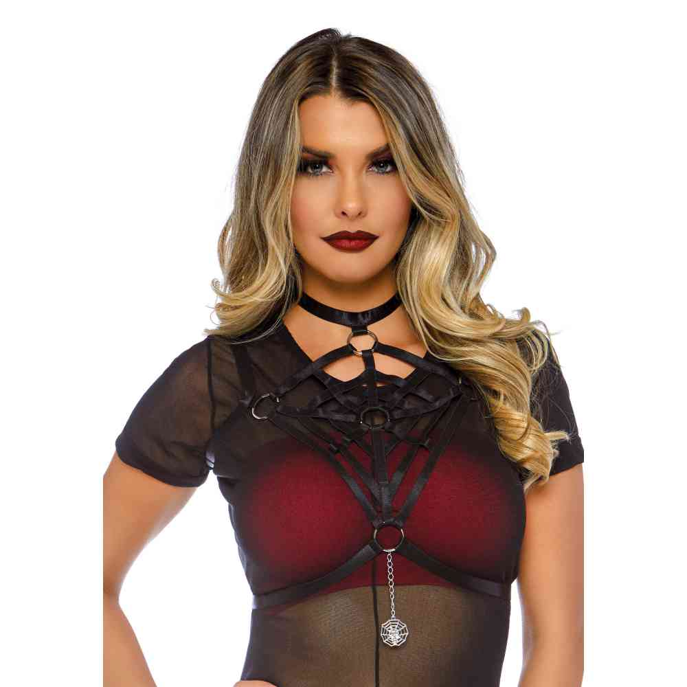 Leg Avenue - Spiderweb Harnas - Zwart